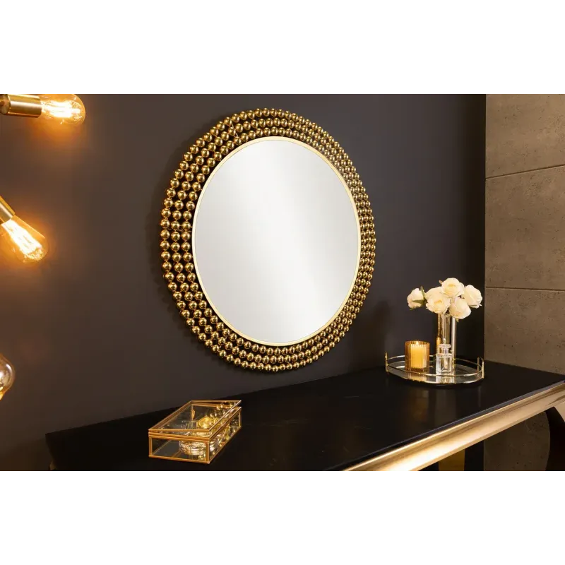 Invicta Lustro ścienne PEARLS żelazne złoto 76cm /  43821