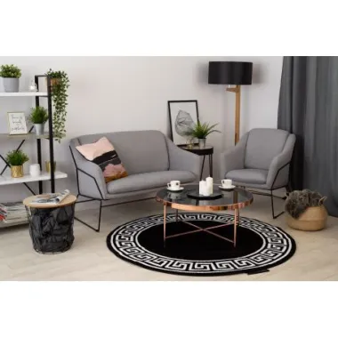 Dywan HAMPTON Versace Grecki wzór czarny 140cm / GR2901