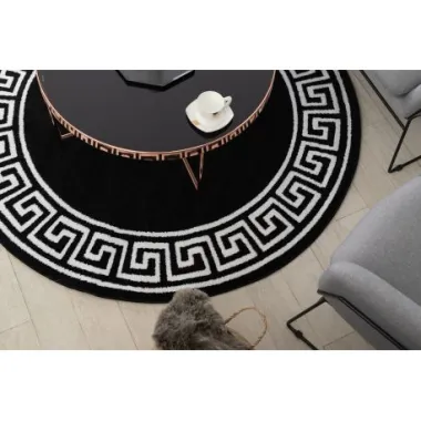 Dywan HAMPTON Versace Grecki wzór czarny 140cm / GR2901