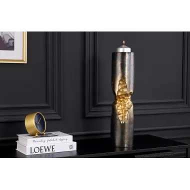 Invicta Wazon PRECIOUS efekt uderzenia młotka czarno-złoty 50cm / 44890