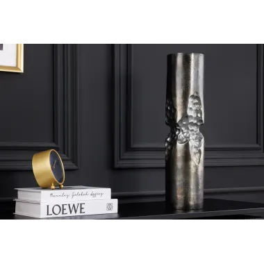 Invicta Wazon PRECIOUS efekt uderzenia młotka czarno-srebrny 50cm / 44888
