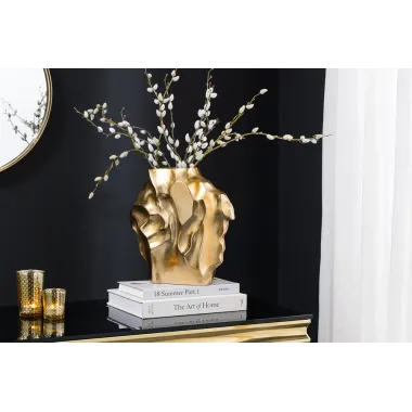 Invicta Wazon LIQUID efekt uderzenia młotka Złoty 25cm / 44878