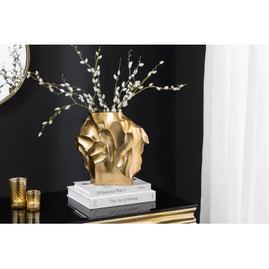 Invicta Wazon LIQUID efekt uderzenia młotka Złoty 25cm / 44878