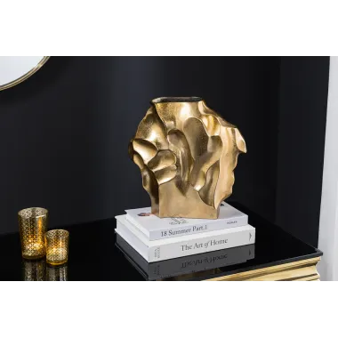 Invicta Wazon LIQUID efekt uderzenia młotka Złoty 25cm / 44878