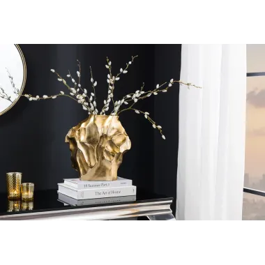 Invicta Wazon LIQUID efekt uderzenia młotka Złoty 30cm / 44876