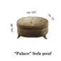 MODIGLIANI Włoska Pufa PALACE owalna 107 X 49 X 78cm / Arredoclassic MODIGLIANI Włoska Pufa PALACE owalna 107 X 49 X 78cm / Arredoclassic