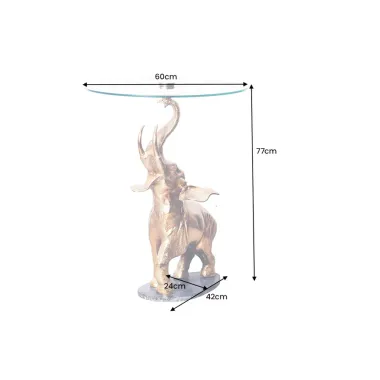 Invicta Stolik boczny ELEPHANT 80cm / 43558