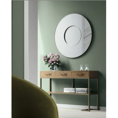 MILANO Włoskie Lustro szklana rama Ø 100cm / 92227