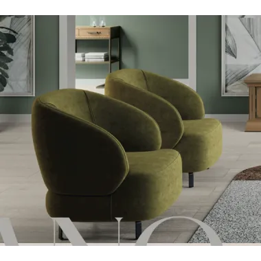 MILANO Włoski fotel tapicerowany kolor MOND 009 89 x 76 x 77cm / 92150