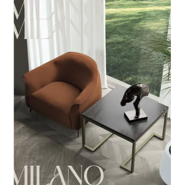 MILANO Włoski fotel tapicerowany kolor MOND 009 89 x 76 x 77cm / 92150
