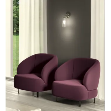 MILANO Włoski fotel tapicerowany kolor DISK 23  77 x 79 x 85cm / 92151