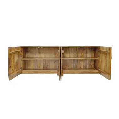 Invicta Szafka RTV wisząca SCORPION 3D mango 180 x 58 x 38cm / 46647