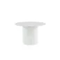 Invicta Stół UNIQUE okrągły ceramiczny biały marmurowy blat 120cm / 46383