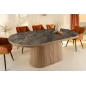 Invicta Stół UNIQUE owalny optyka szarego marmuru 200cm / 46380