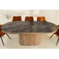 Invicta Stół UNIQUE owalny optyka szarego marmuru 200cm / 46380