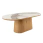Invicta Stół UNIQUE owalny optyka białego marmuru 200cm / 46381 Invicta Stół UNIQUE owalny optyka białego marmuru 200cm / 46381