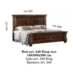 MODIGLIANI Włoskie łóżko King Size art.240 180/200 x 200cm / Arredoclassic