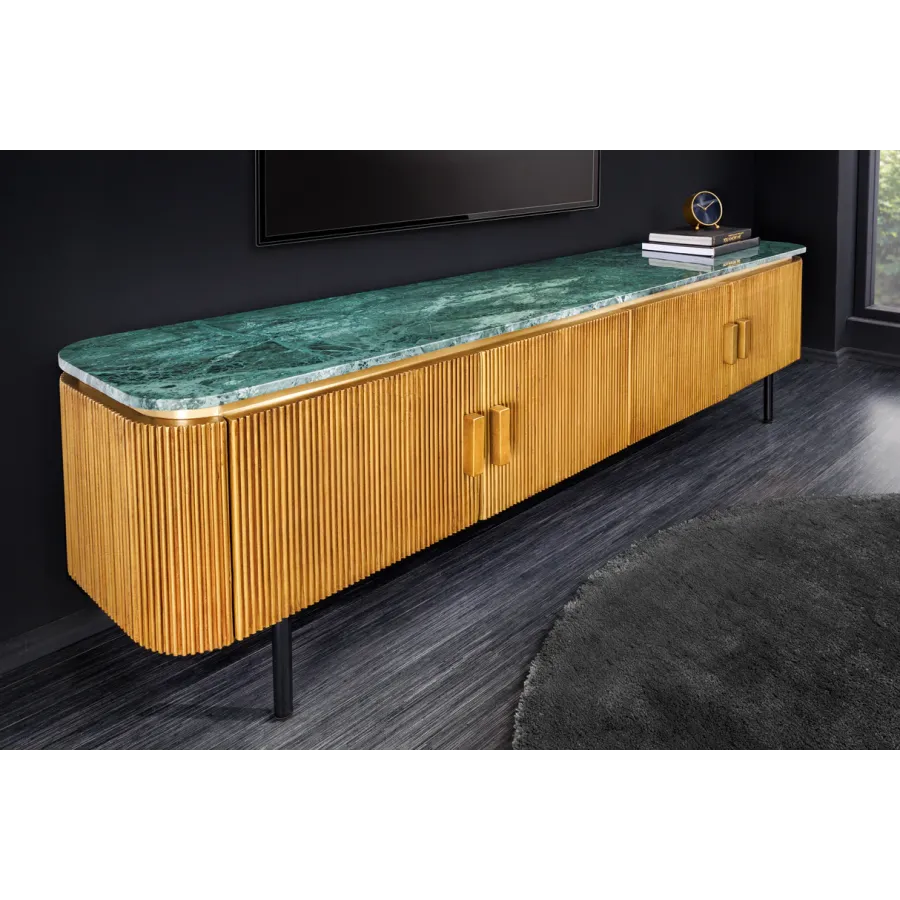 Invicta Szafka RTV VENEZIANO zielony marmur 200cm / 44534