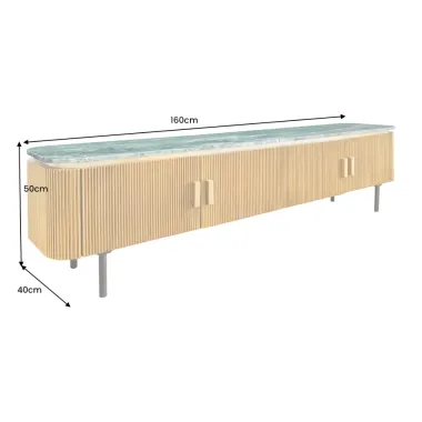 Invicta Szafka RTV VENEZIANO zielony marmur 200cm / 44534
