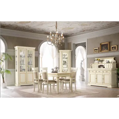 PALAZZO DUCALE ECRU Włoska komoda 3 drzwiowa 160 x 94 x 52.5cm / 71BO05
