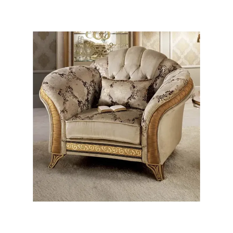 MELODIA Włoski fotel tapicerowany z pikowaniem 135 X 87 X 93cm / ArredoClassic MELODIA Włoski fotel tapicerowany z pikowaniem 135 X 87 X 93cm / ArredoClassic
