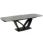 Invicta Stół PAPILLON rozkładany ceramiczny optyka marmuru grafitowego 180-220-260cm / 45179