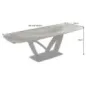 Invicta Stół PAPILLON rozkładany ceramiczny optyka marmuru taupe 180-220-260cm / 45178