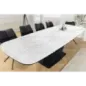 Invicta Stół PAPILLON rozkładany ceramiczny optyka marmuru białego 180-220-260cm / 45177