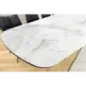 Invicta Stół PAPILLON rozkładany ceramiczny optyka marmuru białego 180-220-260cm / 45177