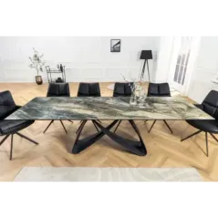 Invicta Stół INFINITY rozkładany ceramiczny optyka marmuru taupe 180-220-260cm / 45181
