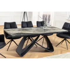 Invicta Stół INFINITY rozkładany ceramiczny optyka marmuru taupe 180-220-260cm / 45181