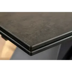 Invicta Stół INFINITY rozkładany ceramiczny optyka marmuru rdzawa czerń 180-220-260cm / 45182