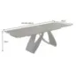 Invicta Stół INFINITY rozkładany ceramiczny optyka marmuru rdzawa czerń 180-220-260cm / 45182