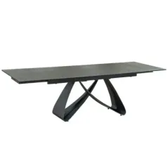 Invicta Stół INFINITY rozkładany ceramiczny optyka marmuru rdzawa czerń 180-220-260cm / 45182