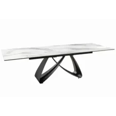 Invicta Stół INFINITY rozkładany ceramiczny optyka marmuru białego 180-220-260cm / 45180