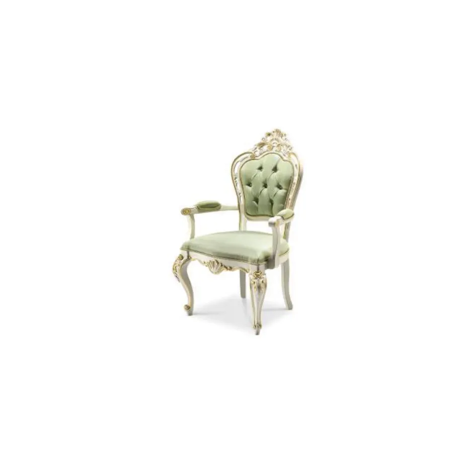 AMBIENTE Włoskie Krzesło z podłokietnikiem kolor Flora 78 Swarovski Cristal / 4504/A AMBIENTE Włoskie Krzesło z podłokietnikiem kolor Flora 78 Swarovski Cristal / 4504/A