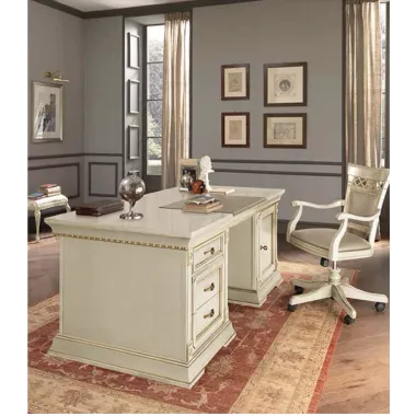 PALAZZO DUCALE ECRU Włoskie biurko Junior 118 x 78 x 61cm / 71BO04SR