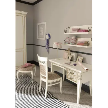 PALAZZO DUCALE ECRU Włoskie biurko Junior 118 x 78 x 61cm / 71BO04SR