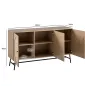 WOHNLING Komoda ratanowa BAMBOO dąb 140 x 80 x 39cm / WL6.892