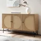 WOHNLING Komoda ratanowa BAMBOO dąb 140 x 80 x 39cm / WL6.892