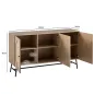 WOHNLING Komoda ratanowa BAMBOO dąb 140 x 80 x 39cm / WL6.892