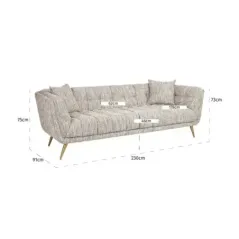 Sofa Huxley trendy nature / Szczotkowane złoto (Be Trendy 01 Nature) - Richmond