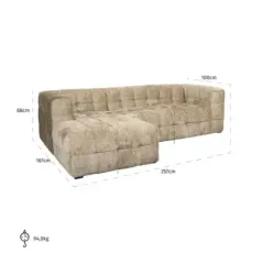 Sofa Merrol lounge lewy desert fusion (Fusion 109 desert) - Richmond