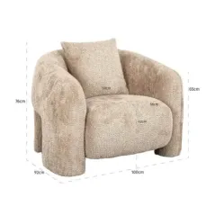 Fotel wypoczynkowy Milania piękny beżowy (Be Lovely 170 Beige) - Richmond