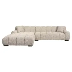 Sofa Hazel 3-osobowa + lewy szezlong modny nature (Be Trendy 01 Nature) - Richmond