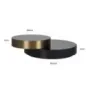 Stolik kawowy SLICE (Black/gold)