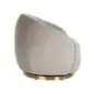 Obrotowy fotel wypoczynkowy Jago khaki welur / szczotkowane złoto (Quartz Khaki 903) - Richmond