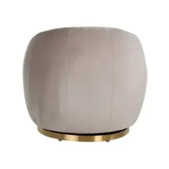 Obrotowy fotel wypoczynkowy Jago khaki welur / szczotkowane złoto (Quartz Khaki 903) - Richmond