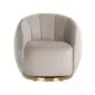 Obrotowy fotel wypoczynkowy Jago khaki welur / szczotkowane złoto (Quartz Khaki 903) - Richmond