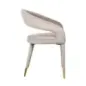 Krzesło Gia khaki velvet fire retardant (FR-Quartz 903 Khaki) - Richmond